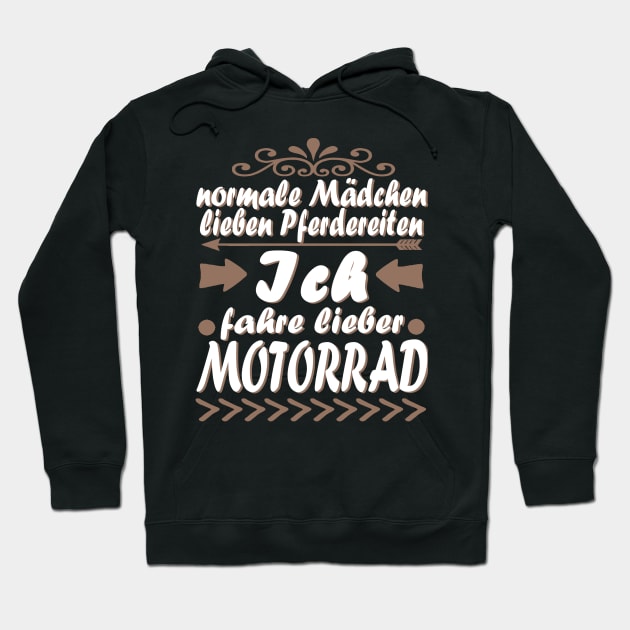 Biker Braut Motorrad Frauen Fahren Geschenkidee Hoodie by FindYourFavouriteDesign